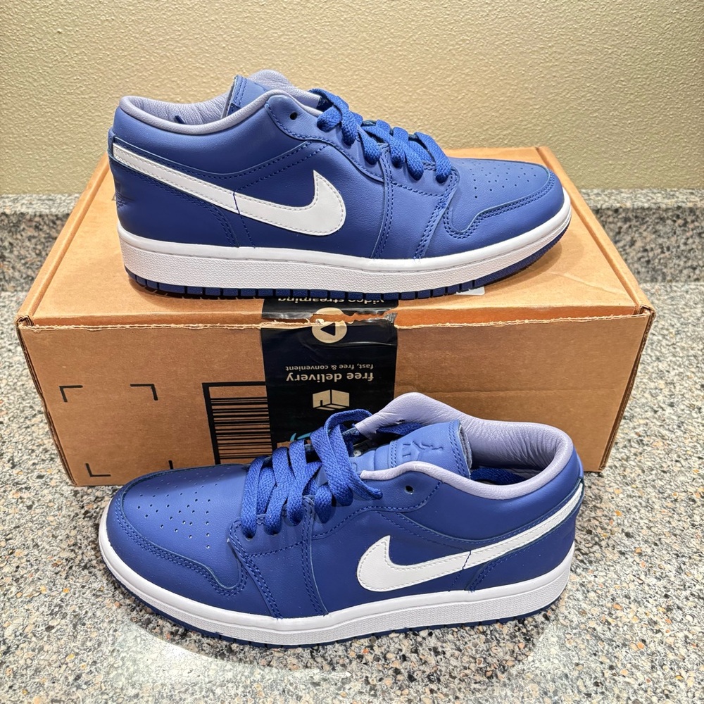 Nike Air Jordan 1 Low Deep Royal Blue White DA8008-401 Women's Size 10